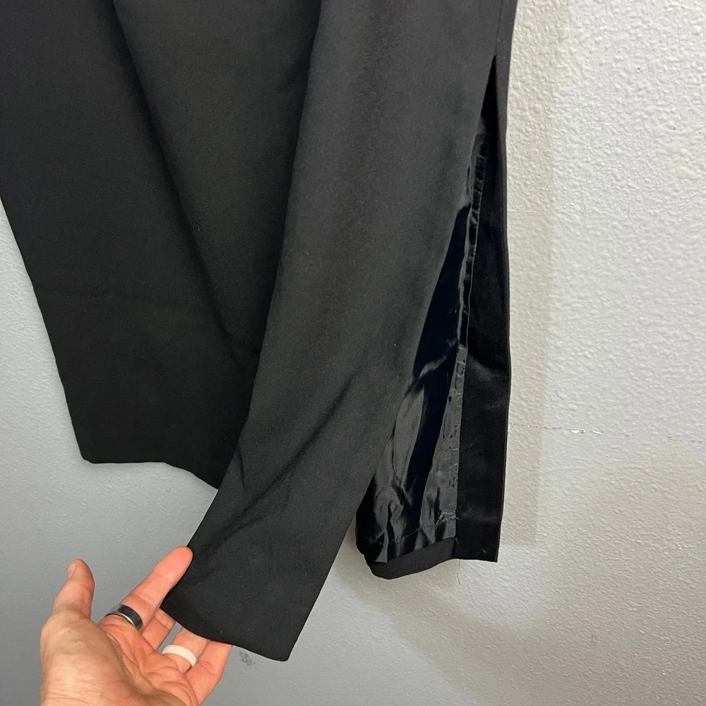 Dress Barn Black Midi Skirt Women's Size 16 Career Pencil Slit Lined Closet‎